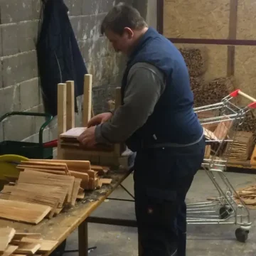 Schindelproduktion der Firma Petutschnig