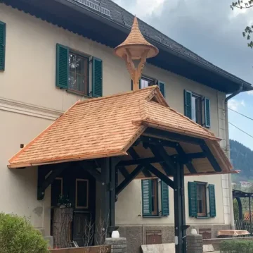 Hauseingang Holzschindel
